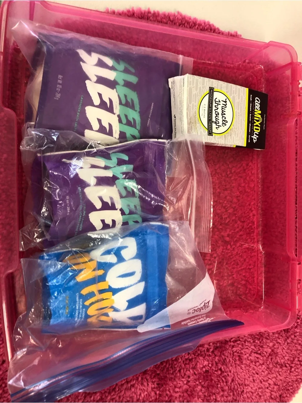 Perfectly Posh Sleepy Sleep Lavender bath salts 10oz Bag with zip seal & scooper